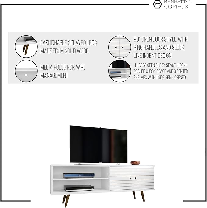 Manhattan Comfort Liberty Collection Mid Century Modern TV Stand - Image 10