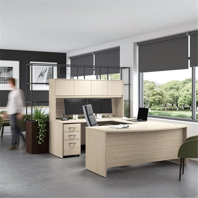 Bush Business Furniture Studio C 3 Drawer Mobile File Cabinet in Natural Elm - Image 6