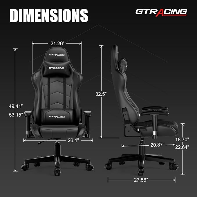 GTRACING Gaming Chair Racing Office Computer Ergonomic Video Game Chair - Image 3