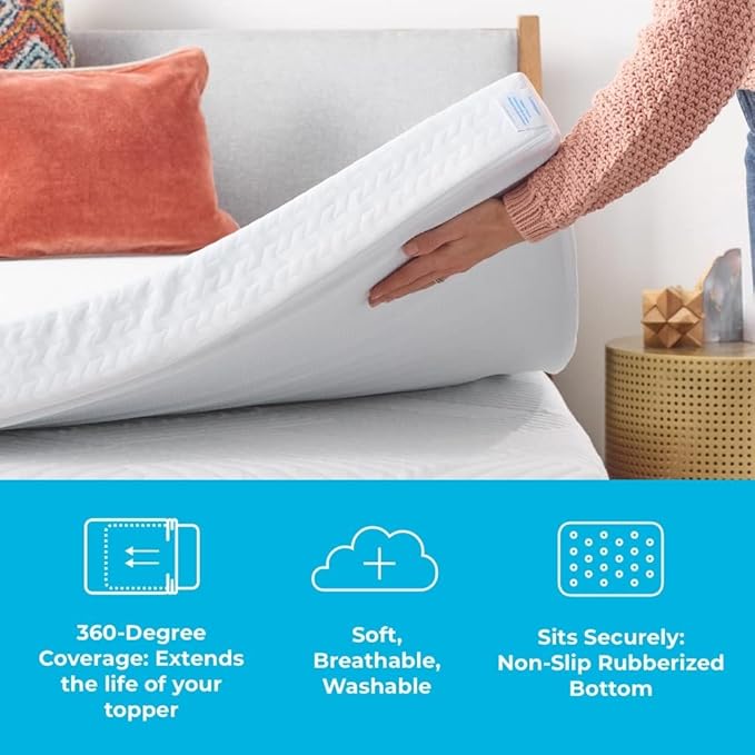 Linenspa 2 Inch Gel Swirl Memory Foam Mattress Topper - Image 4