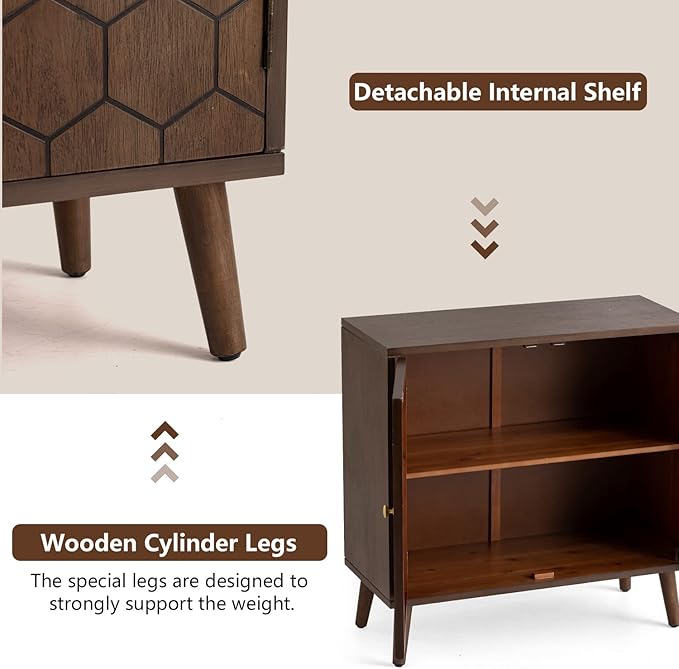 COSIEST Set of 2 32" Storage Sideboards - Image 5