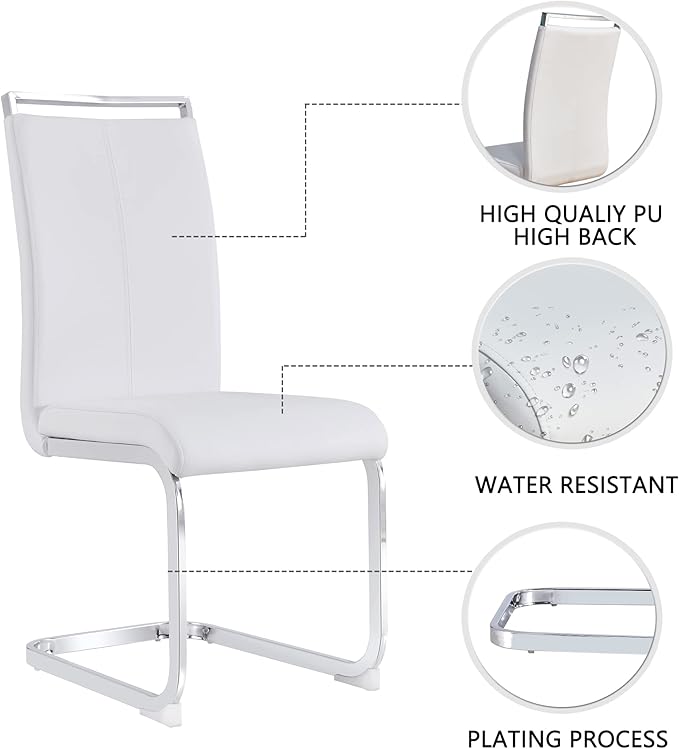 Dining Chairs Set, Kitchen Modern Metal Chairs - Image 8