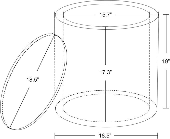 HomePop Channel Storage Ottoman - Image 3