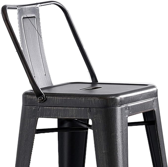 AC Pacific 24” Metal Barstool Set of 2 – Country Rustic Style - Image 6