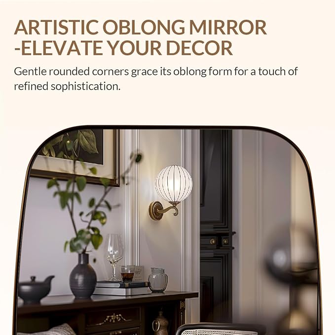 ANDY STAR Bronze Bathroom Mirror, 24x32 Oblong Vanity Mirror - Image 7