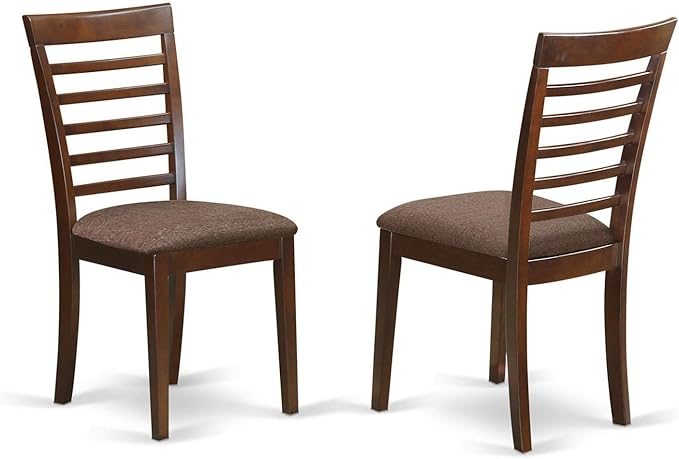 East West Furniture DLML5-MAH-C 5 Piece Dining Table Set - Image 3