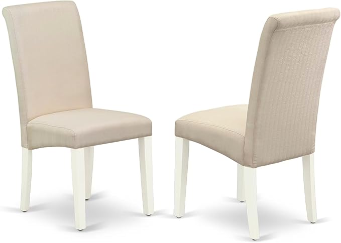 East West Furniture DLBA3-WHI-01 3 Piece Modern Dining Table Set Contains a - Image 4