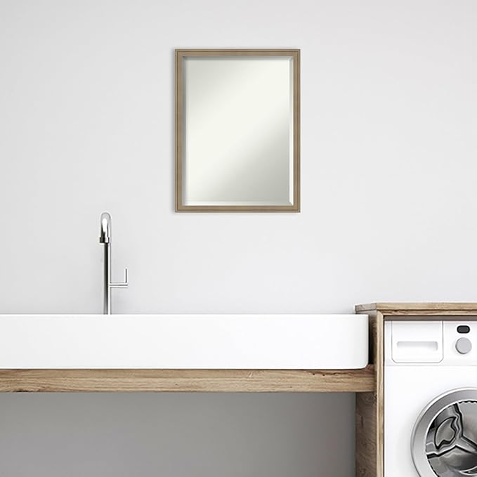 Amanti Art Brown Bathroom Mirror - Image 5