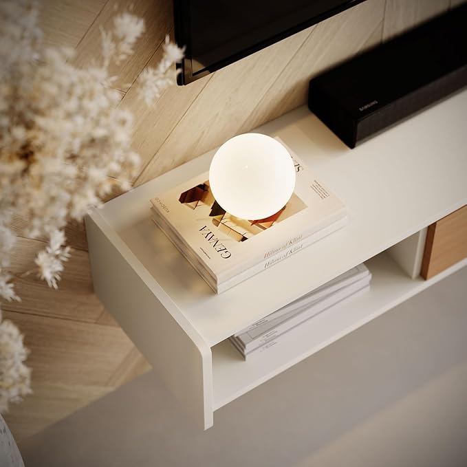 55'' Floating TV Stand, Wall Mounted TV Console, Floating TV Cabinet, Under TV - Image 8