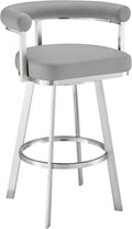 Armen Living Magnolia Swivel Bar Stool in Brushed Stainless Steel by ArmenLiving