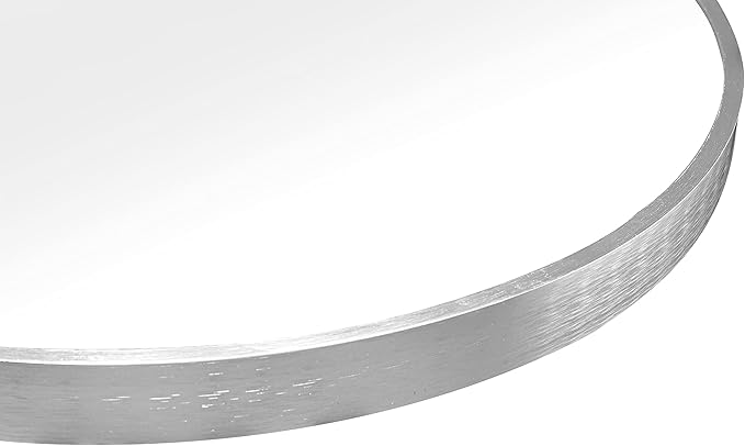 FrameWorks 24" Deluxe Contemporary Silver Circular Aluminum Mirror - Image 7