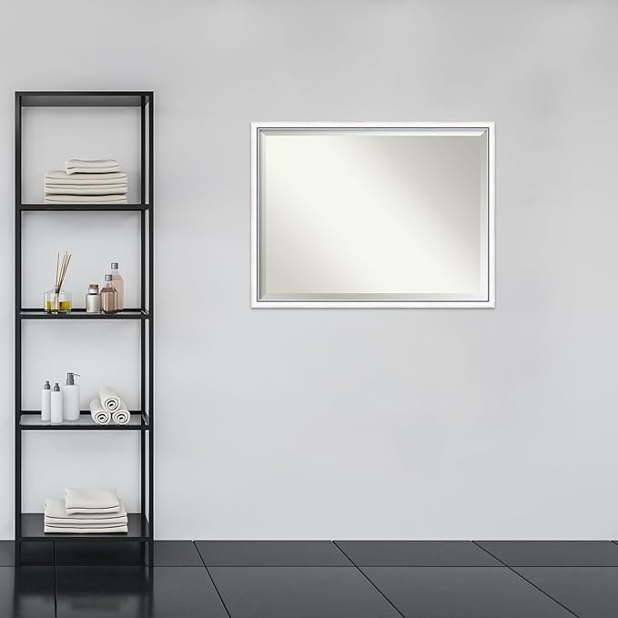 Amanti Art White Bathroom Mirror - Image 5