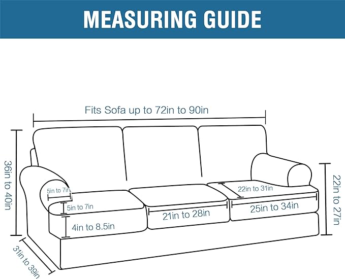 Sofa Cover 4 Piece T Cushion Sofa Slipcovers Thick Velvet Couch Cover Furniture - Image 2