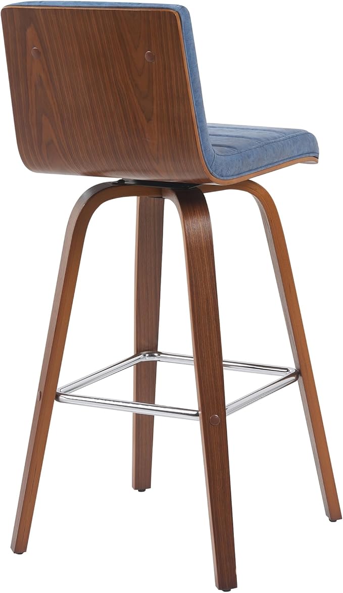 Armen Living Vienna Modern Swivel 30" Bar Height Barstool - Image 4
