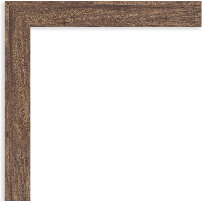 Amanti Art Brown Wall Mirror 23x19 Pia Medium Brown Narrow Rectangle Bathroom - Image 2