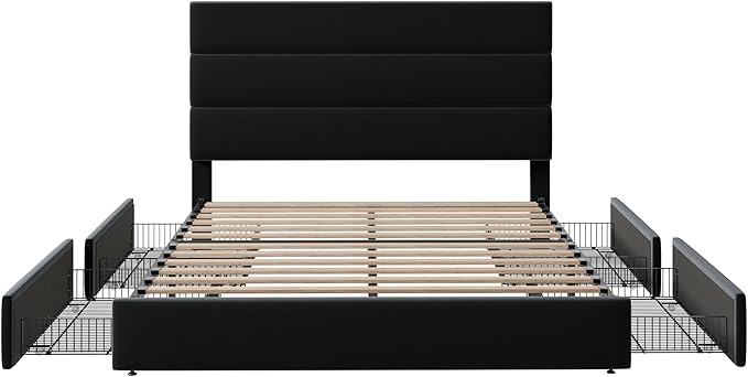 Allewie Modern Queen Size Platform Bed Frame - Image 8