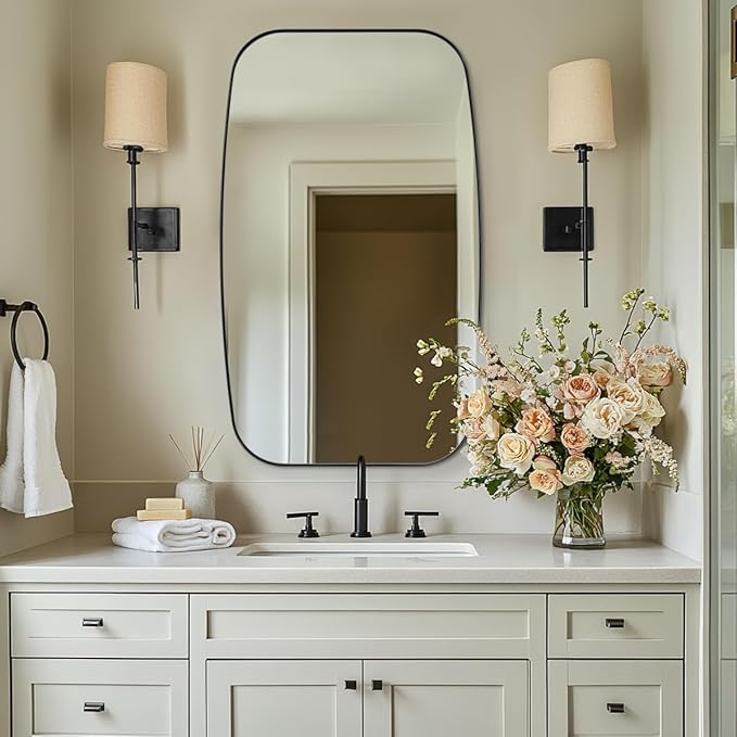 ANDY STAR Oval Mirrors for Bathroom, 20x30’’ Black Bathroom Vanity Mirror - Image 5