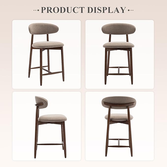 COLAMY Counter Height Bar Stools Set of 4, Kitchen Bar Stools - Image 7