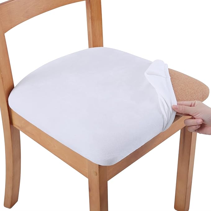 Smiry Velvet Seat Covers for Dining Room Chair Set of 2, Stretch Fit Removable by Smiry