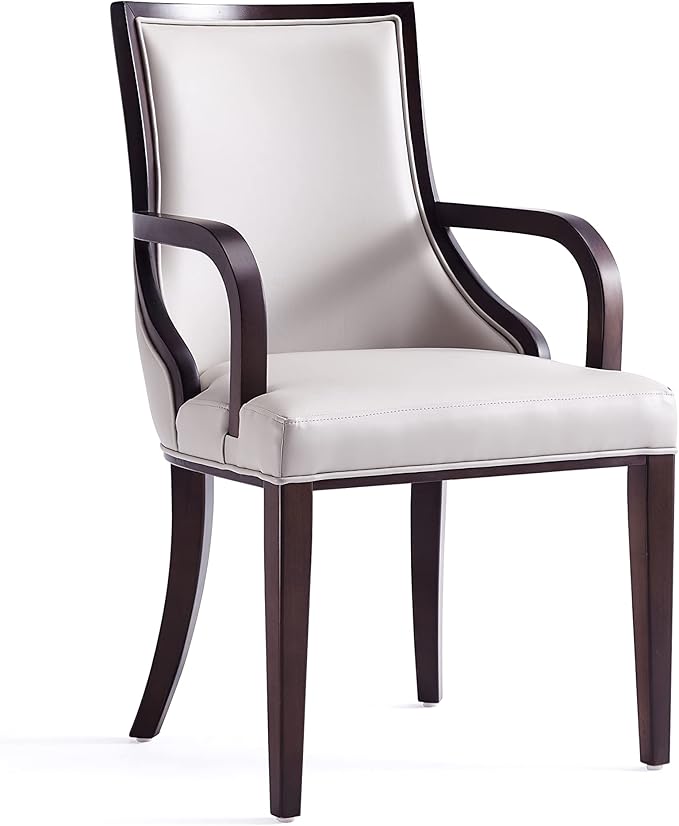 Manhattan Comfort Grand Faux Leather Dining Chairs, Traditional Design - Image 4