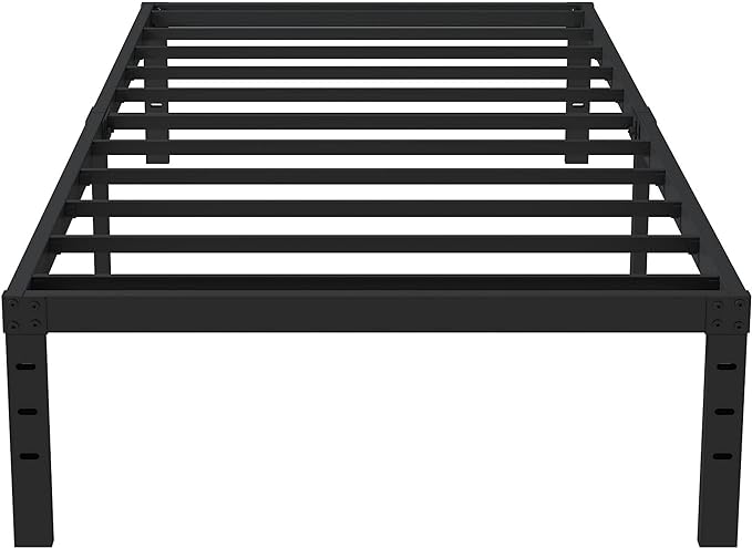Twin Bed Frame No Box Spring Needed, 14 Inch Heavy Duty Metal Platform Bed by Upcanso