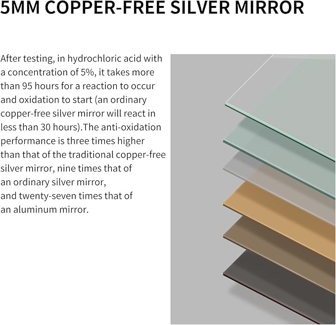 LAIYA 48x24inch Oval Wall Bathroom Mirror - Image 5
