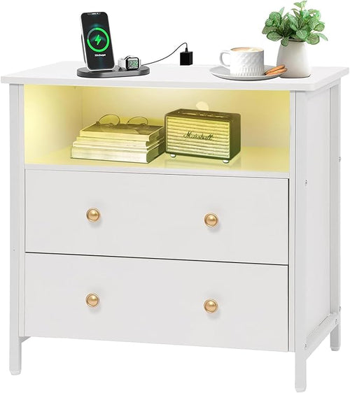 27 Inch Wide Night Stand, Large Wood Night Stand by Tykacna