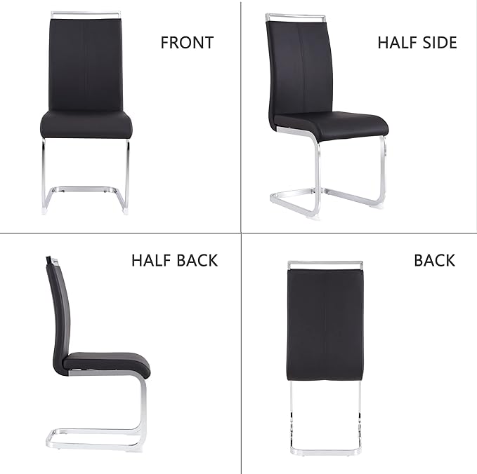Dining Chairs Set of 8, Kitchen Modern Metal Chairs - Image 5
