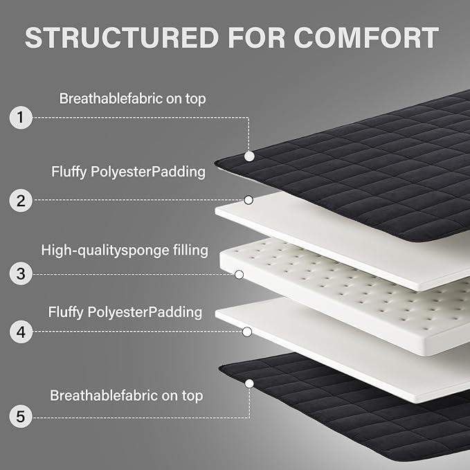 Welnow Japanese Futon Floor Mattress, Queen Size Thick Tatami Mat Portable & - Image 3