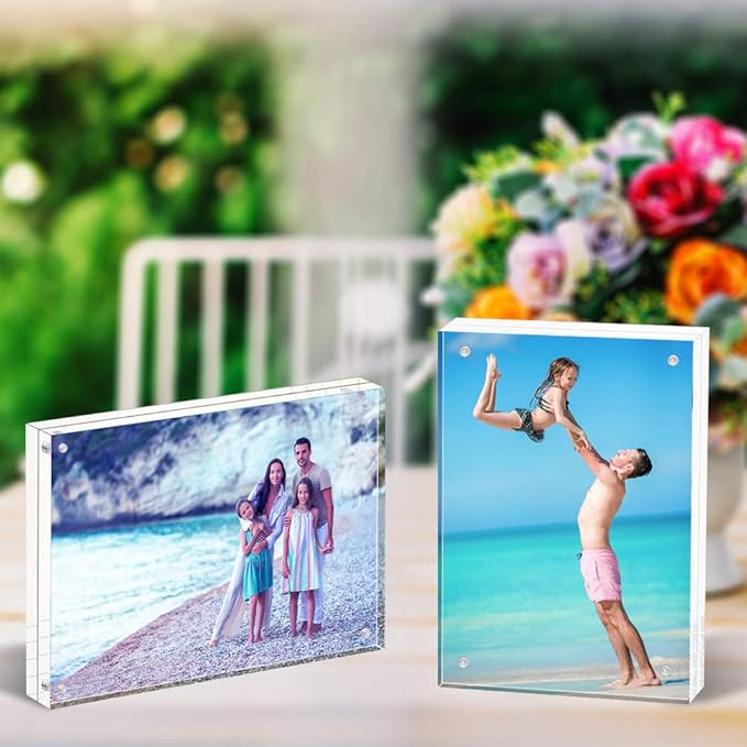 HELPLEX Acrylic Frame, 5 Pack 5x7 Acrylic Picture Frames, 24mm Thicker - Image 2