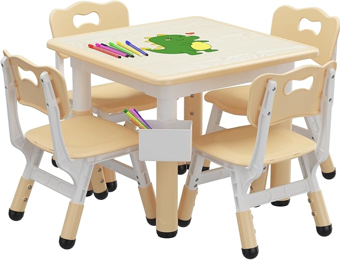 GarveeHome Toddler Table and 4 Chairs Set - Image 8