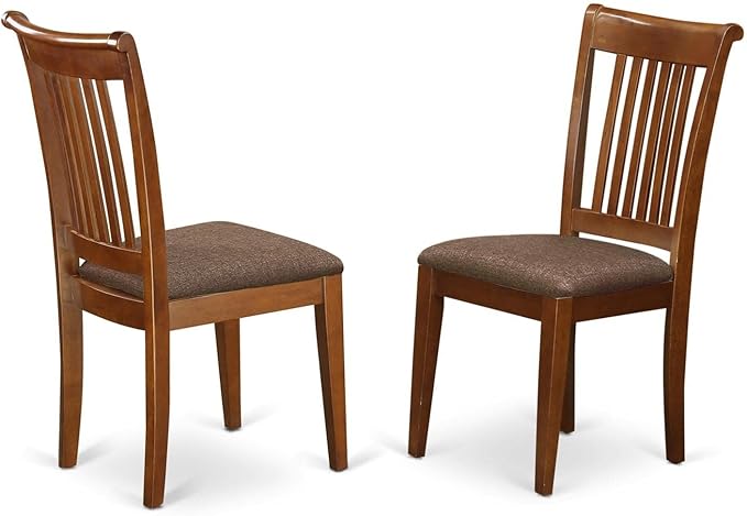 East West Furniture DLPO5-SBR-C 5 Piece Dinette Set - Image 3