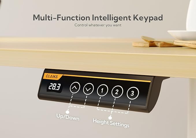 Claiks Electric Standing Desk, Adjustable Height Stand up Desk, 40x24 Inches - Image 9