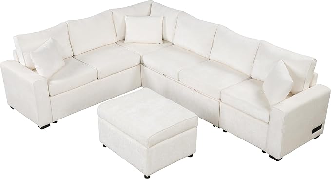 112" Luxurious Pull-out Sofa Bed Sleeper - Image 9