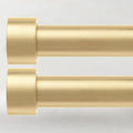 2 Pack Curtain Rods for Windows 48 to 84 Inch, 1 Inch Gold Adjustable Heavy by TimeForest