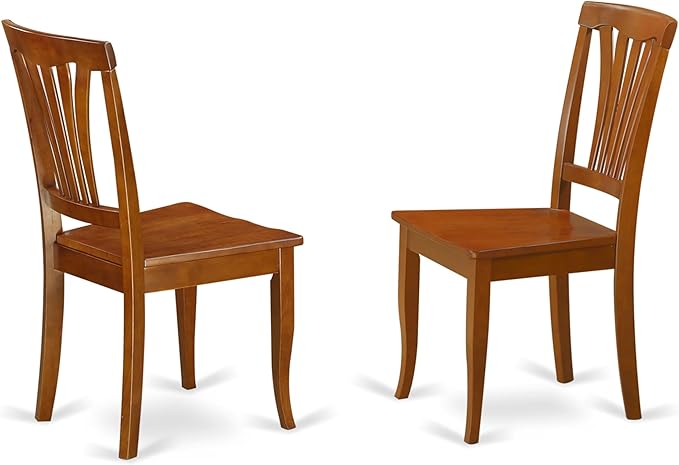 East West Furniture DLAV5-SBR-W 5 Piece Kitchen Table & Chairs Set Includes a - Image 5
