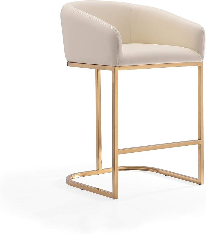 Manhattan Comfort Louvre 26 Inch Mid Century Modern Counter Height Bar Stools by ManhattanComfort