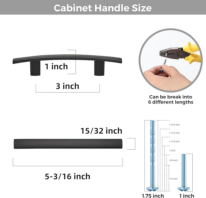 30 Pack Cabinet Handles 3" Hole Center - Image 3