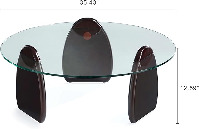 Manhattan Comfort Artesia 2 Piece Set, Round End and Coffee Tables - Image 3