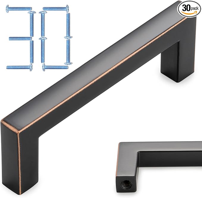 KOOFIZO Oil Rubbed Bronze Cabinet Pulls Bronze Cabinet Handles, 30 Pack 3 Inch by Koofizo