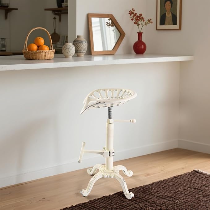 LOKKHAN Adjustable Rustic Industrial Bar Stool - Image 9