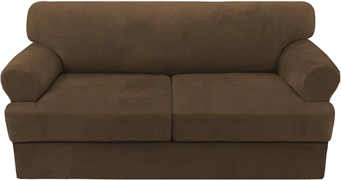 H.VERSAILTEX Sofa Cover 3 Piece T Cushion Sofa Slipcovers Thick Velvet Couch by HVERSAILTEX