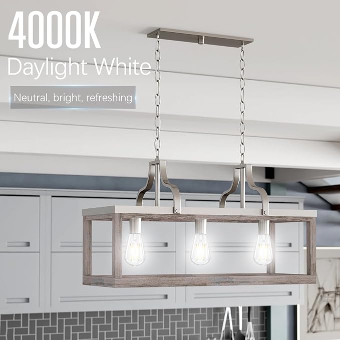 LED Edison Bulbs Dimmable, E26 Bulb 60 watt Equivalent, Cool White 4000K - Image 4