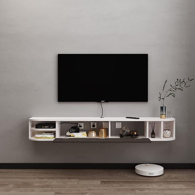 Pmnianhua Modern Floating TV Stand, Floating TV Console, Wall Mounted TV Cabinet - Image 3