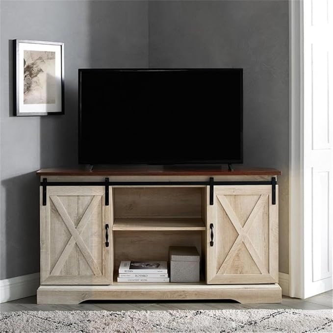 Walker Edison Everette Modern Farmhouse Double Sliding X Barn Door Stand - Image 6