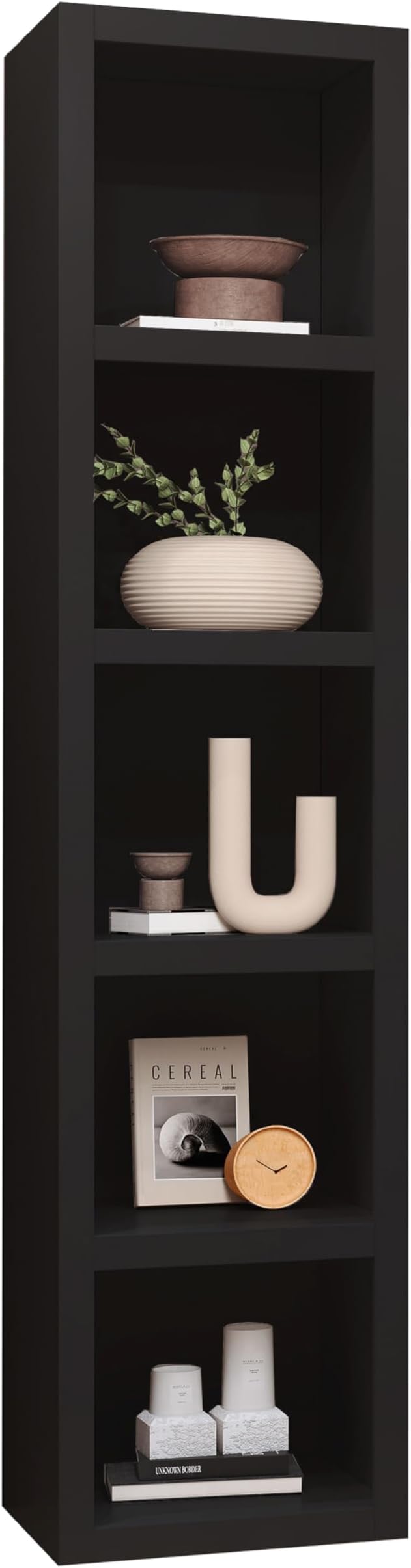 Oakland Living Black 84-in Tall Wooden Bookcase Shelf - Image 4