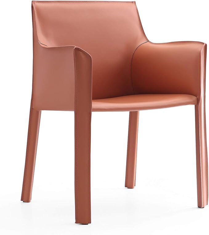Manhattan Comfort Paris 8-Piece Leather Dining Chair and Armchair Set, - Image 3