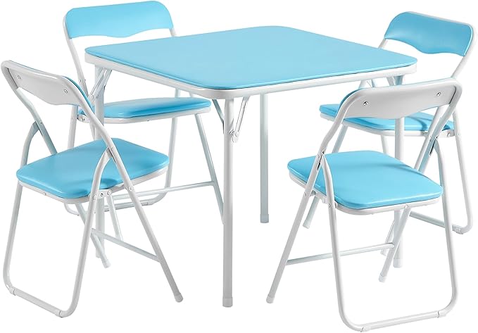 VECELO Folding Activity Table and Chairs 5 Pcs, by VECELO