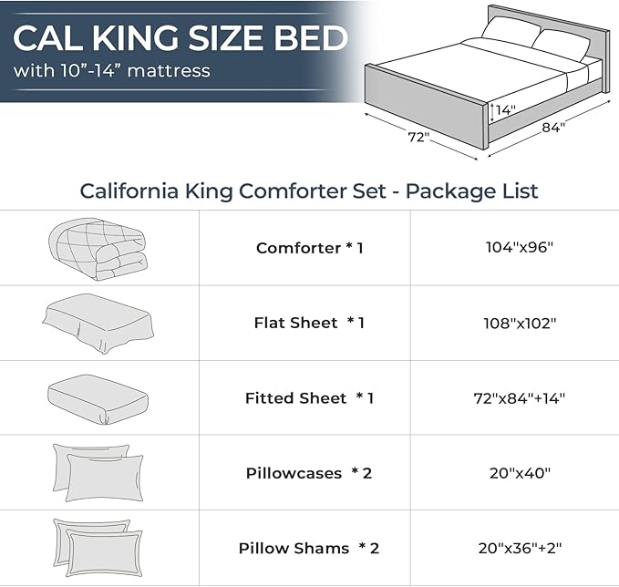HEVUMYI Rose Gold Cali-King Comforter Set - Image 8