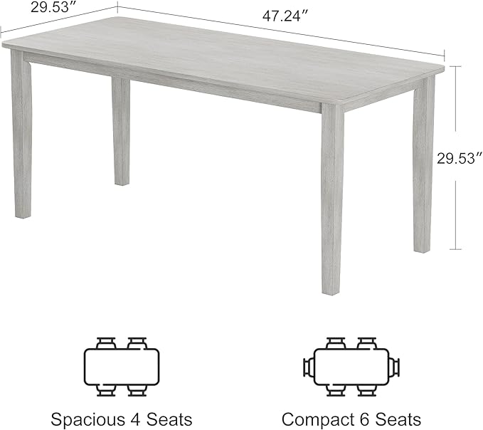 7-Piece Solid Wood Dining Table Set - Image 2